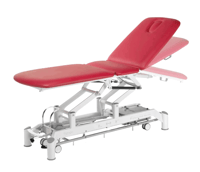 CHAGALL NEO professional electric treatment table: 3 sections, with variable height and adjustable backrest tilt
